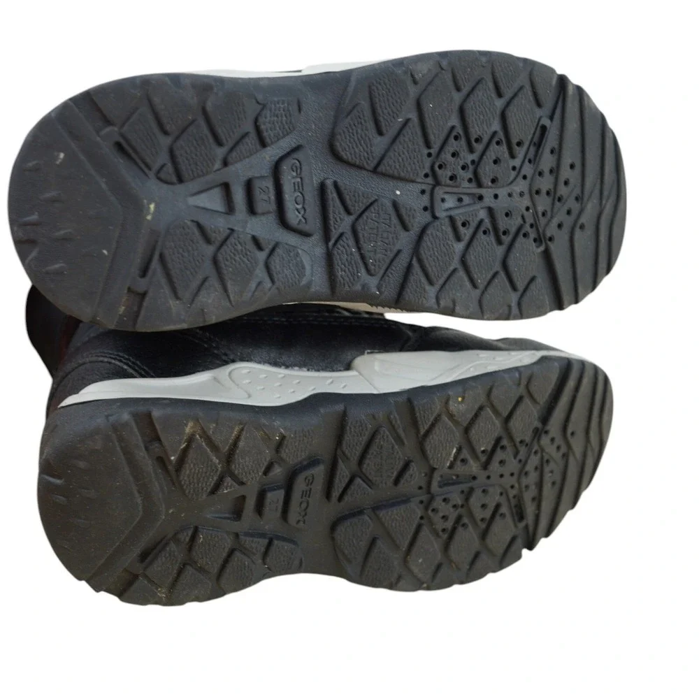 Geox Amphibiox Respira Snow Boots Kids Size 10 Black Waterproof Winter Hook Loop